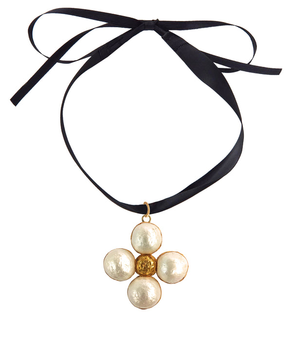 Pearl Cross - Necklace