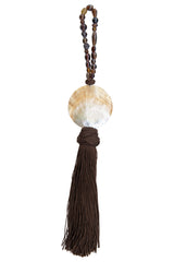 Mother of pearl tassel-Chocolate