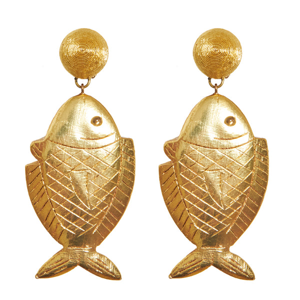 Caspia Fish- Electroplated Gold